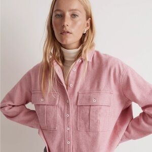 Madewell NWT Flannel Cargo Button-Up Shirt size XXL
